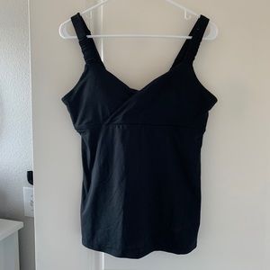 Fabletics Black Workout tank w builtin bra/padding